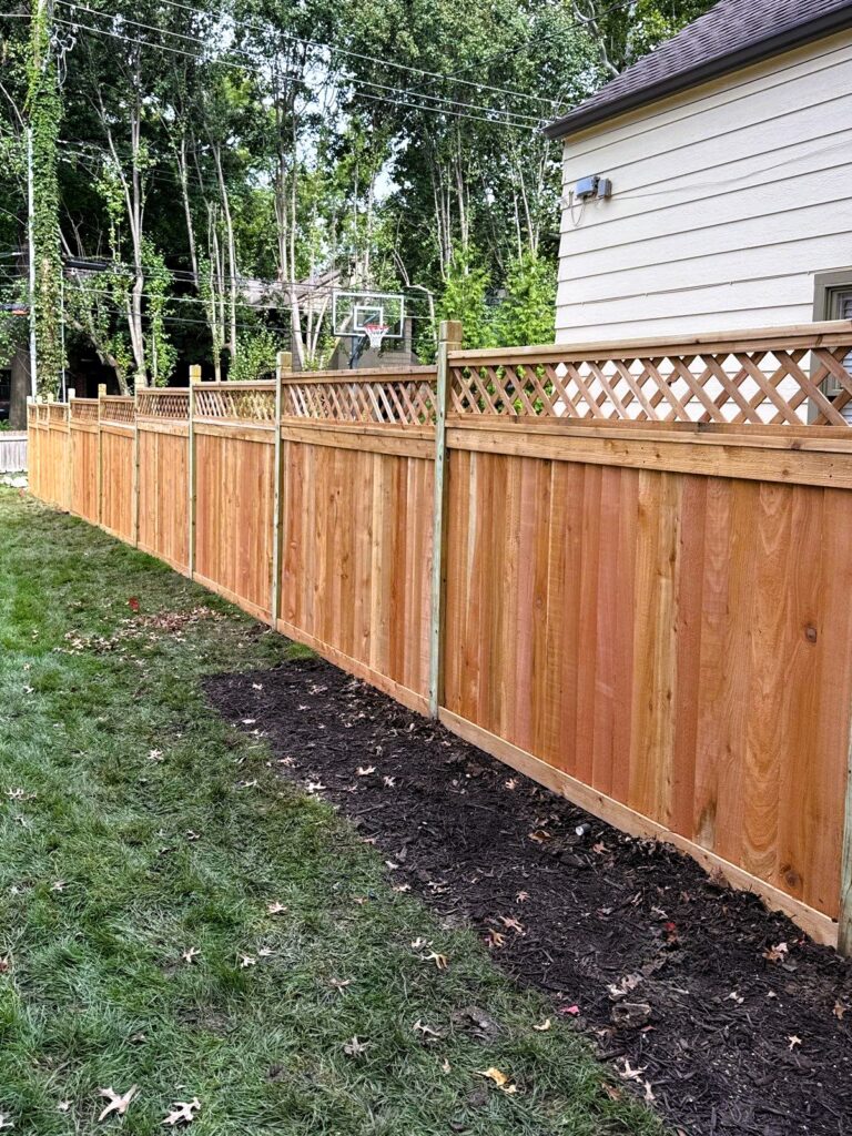 wood residential fence